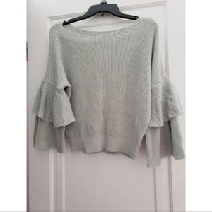 Express Pale Green Long Sleeve Sweater Size S